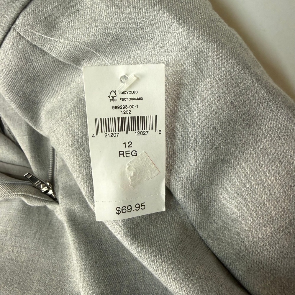 Gap Pants Womens 12 Grey Modern Boot Light Heather Career High Rise Stretch NWT - Picture 11 of 16